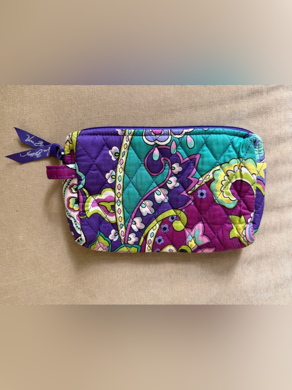 EUC | Vera Bradley Wristlet Pouch in Retired Heather Paisley Print